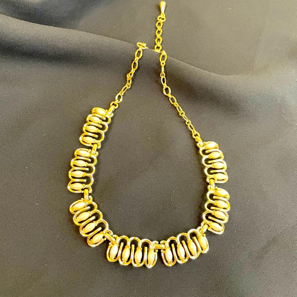 Vintage gold plated necklace, exquisite detail, perfect for day or night.